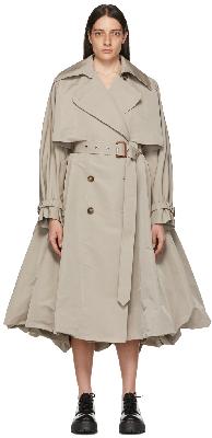 Alexander McQueen Taupe Parachute Trench Coat