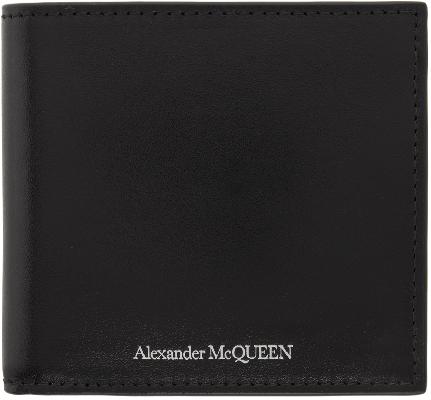 Alexander McQueen Black Logo Bifold Wallet