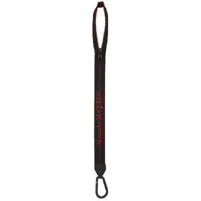 Alexander McQueen Black Charm Zip Keyring