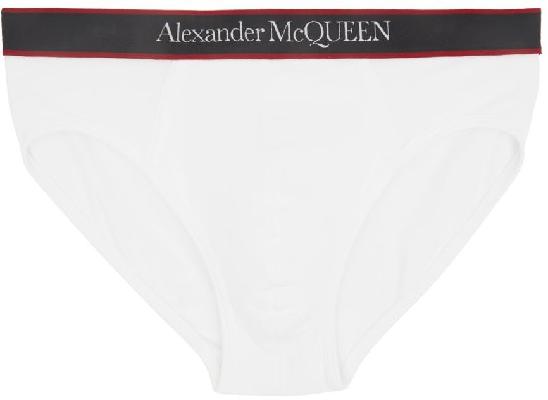Alexander McQueen White Cotton Briefs