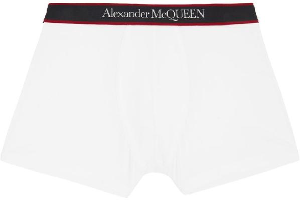 Alexander McQueen White Cotton Boxer Briefs