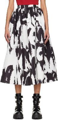 Alexander McQueen Black Polyester Midi Skirt