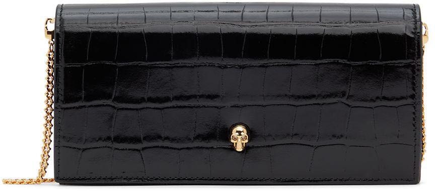 Alexander McQueen Black Skull Shoulder Bag