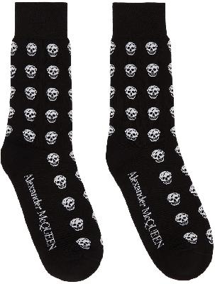 Alexander McQueen Black & White Skull Socks