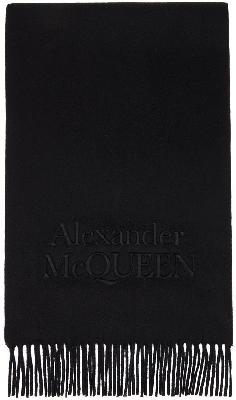 Alexander McQueen Black Cashmere Scarf