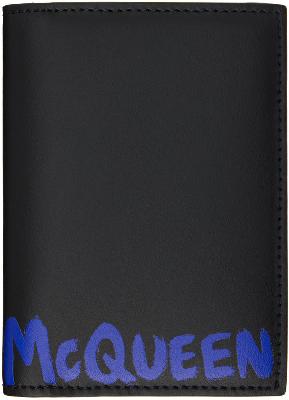 Alexander McQueen Black Logo Bifold Card Holder
