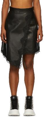 Alexander McQueen Black Leather Miniskirt