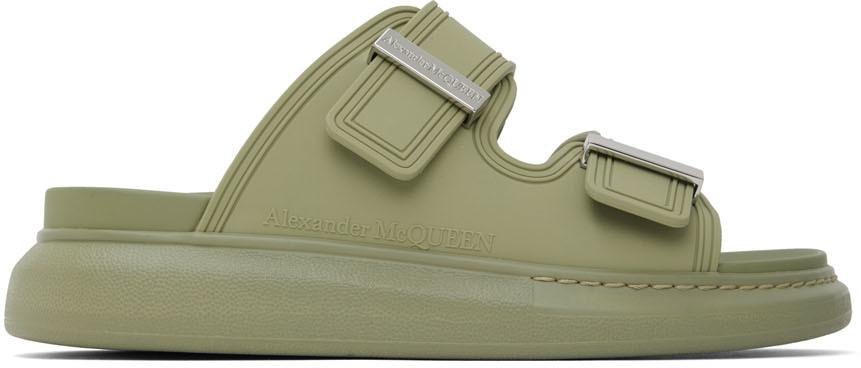 Alexander McQueen Green Hybrid Slides