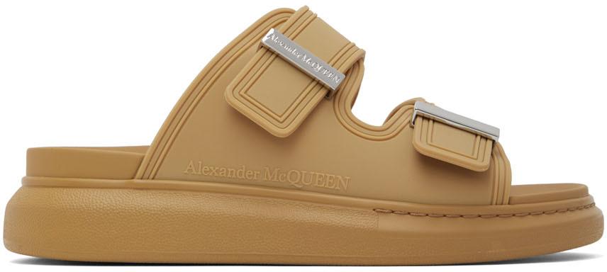 Alexander McQueen Tan Hybrid Slides