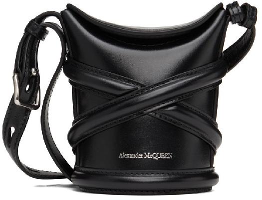 Alexander McQueen Black Mini 'The Curve' Bag
