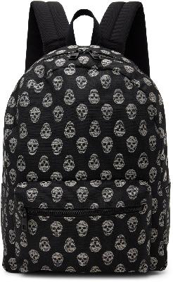 Alexander McQueen Black & Gray Metropolitan Biker Skull Backpack