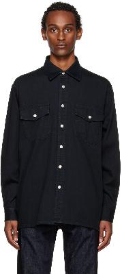Alexander McQueen Black Patch Denim Shirt