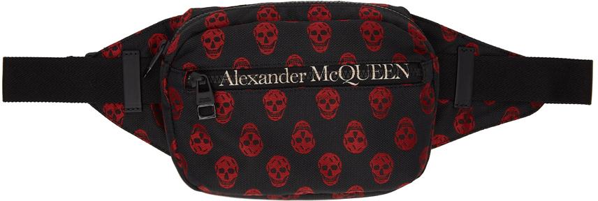 Alexander McQueen Black Biker Skull Urban Bag