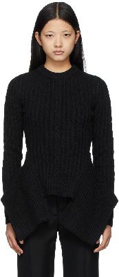 Alexander McQueen Off-White Engineered Cable Knit Sweater