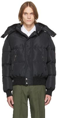 Alexander McQueen Black Faille Puffer Jacket