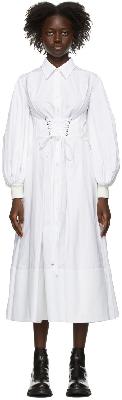 Alexander McQueen White Cocoon Sleeve Dress