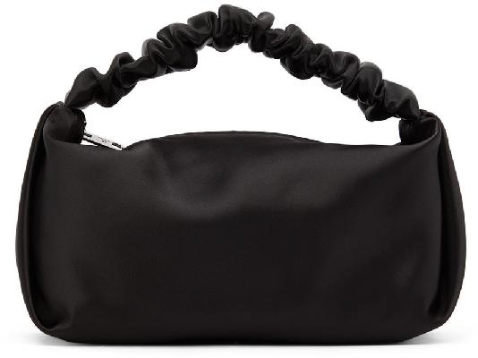Alexander Wang Black Mini Scrunchie Top Handle Bag