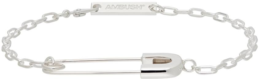 AMBUSH Silver Safety Pin Bracelet