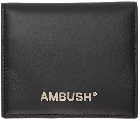 AMBUSH Black Logo Bifold Card Holder