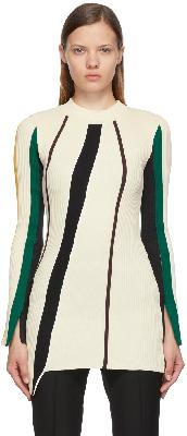 AMBUSH Off-White Ribbed Striped Dress