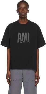 AMI Alexandre Mattiussi Black Ami de Cœur T-Shirt