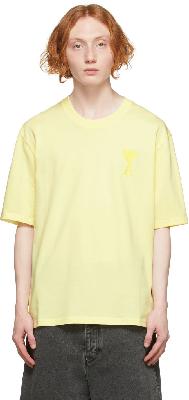 AMI Alexandre Mattiussi Yellow Ami De Cœur T-Shirt