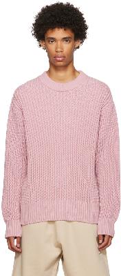 AMI Alexandre Mattiussi Pink Organic Cotton Sweater