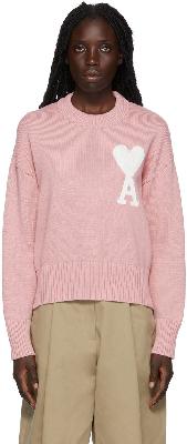 AMI Alexandre Mattiussi Pink Ami de Cœur Sweater
