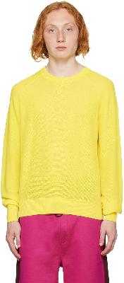 AMI Alexandre Mattiussi Yellow Cotton Sweater