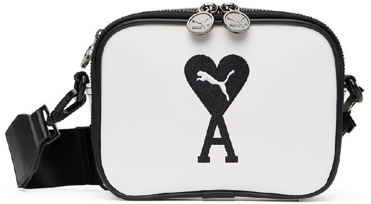 AMI Alexandre Mattiussi White Puma Edition Faux-Leather Shoulder Bag