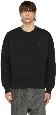 AMI Alexandre Mattiussi Black Cotton Oversize Sweatshirt