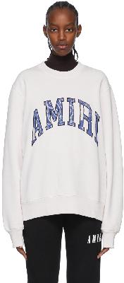 AMIRI White & Blue Cotton Sweater