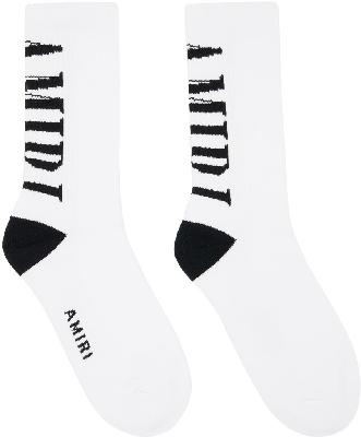 AMIRI White & Black Vertical Core Socks