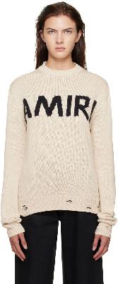 AMIRI Beige Eyelash Sweater