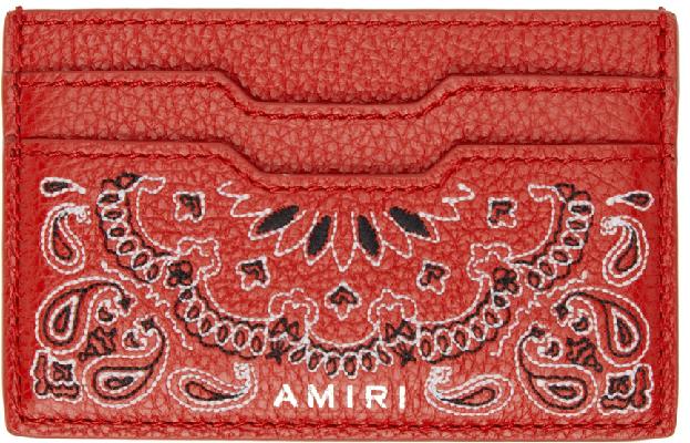 AMIRI Red Bandana Card Holder