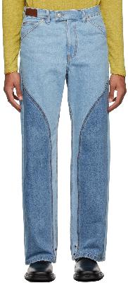 Andersson Bell Blue Lucas Contrast Panel Jeans