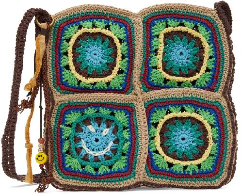 Andersson Bell Brown Hand Crochet Messenger Bag