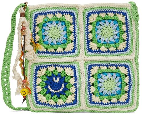 Andersson Bell Green Hand Crochet Square Bag