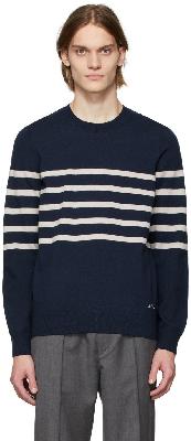 A.P.C. Navy & White Maceo Sweater
