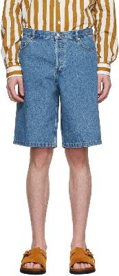 A.P.C. Blue Teddy Denim Shorts