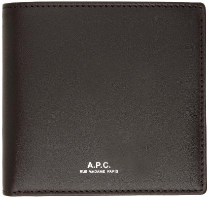 A.P.C. Brown Emmanuel Compact Wallet