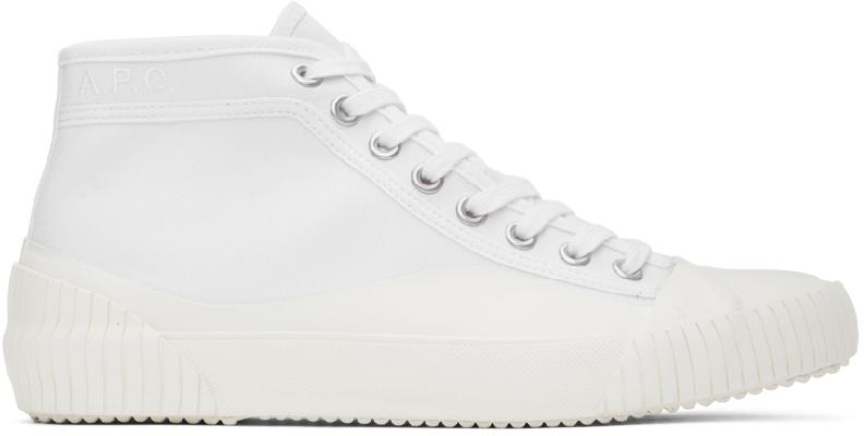 A.P.C. White Iggy High-Top Sneakers