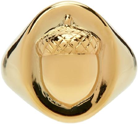 A.P.C. Gold Chevaliere Acorn Ring