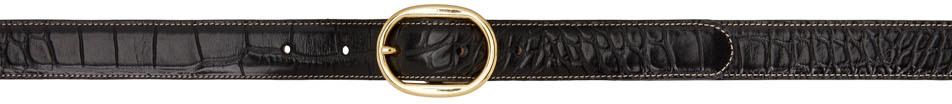 A.P.C. Black Croc Mona Belt