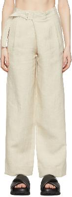 Arch The Off-White Linen Trousers