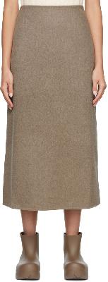 Arch The Brown A-Line Maxi Skirt