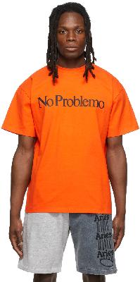 Aries Orange 'No Problemo' T-Shirt