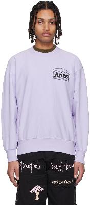 Aries Purple Cotton Sweatshirt