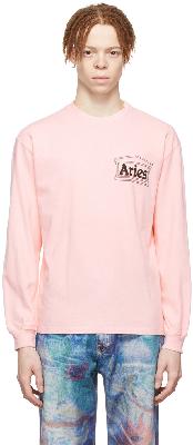 Aries Pink Cotton T-Shirt