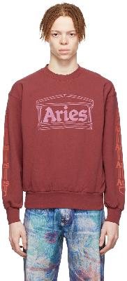 Aries Red Column Sweatshirt